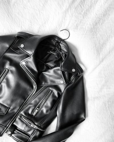 Black Leather Biker Jacket